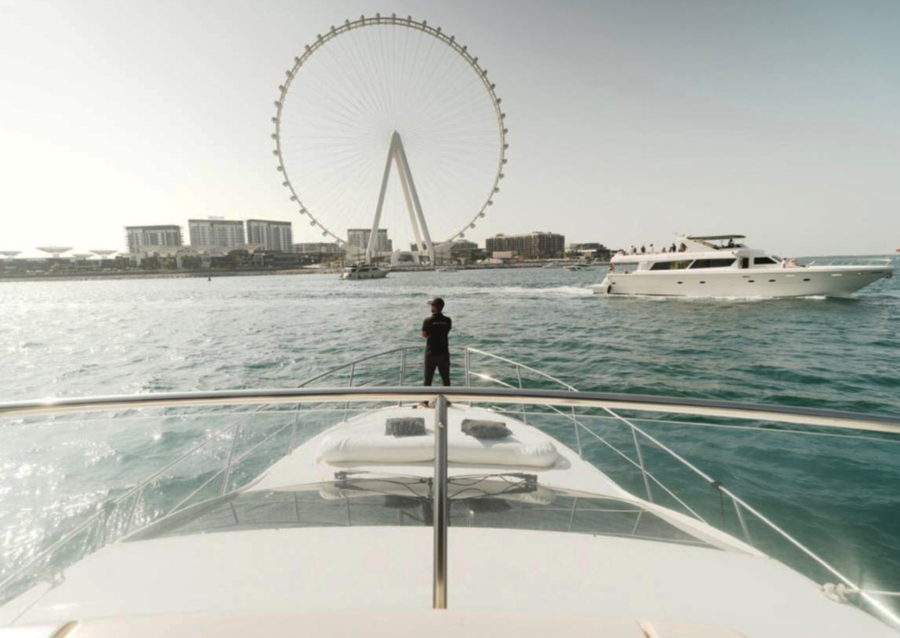 Luxury yacht deck experience in Dubai
